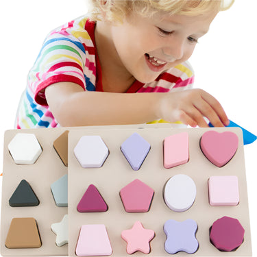 FlexiVorm | Soft and educational - Silicone Montessori puzzle for shapes and colors